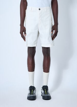 Stone Island Cotton-Blend Shorts Beige sto0160067