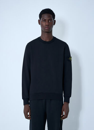 Logo Patch Sweatshirt Stone Island Logo Patch Sweatshirt Black sto0162004
