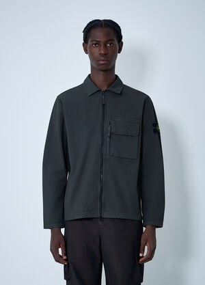 Stone Island Logo Patch Shirt Dark Grey sto0162007