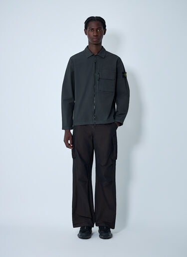 Stone Island Logo Patch Shirt Dark Grey sto0162007