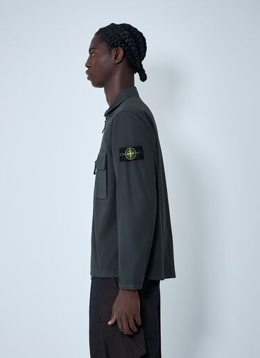 Stone Island Logo Patch Shirt Dark Grey sto0162007