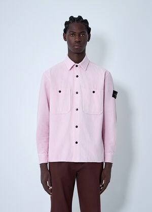 Stone Island Compass Patch Shirt Pink sto0162008