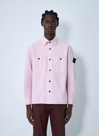 Compass Patch Shirt Stone Island Compass Patch Shirt Pink sto0162008