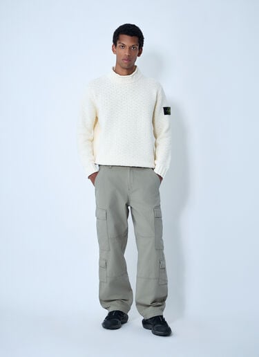 Chenille Cotton Sweater Stone Island Chenille Cotton Sweater Ivory sto0162041