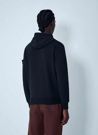 Stone Island Compass Patch Hooded Sweatshirt Black sto0162049