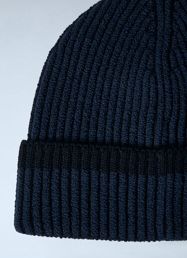 Logo Motif Beanie Hat Stone Island Logo Motif Beanie Hat Navy sto0162059