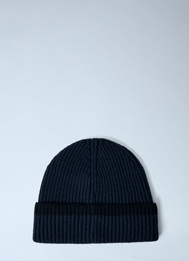 Logo Motif Beanie Hat Stone Island Logo Motif Beanie Hat Navy sto0162059