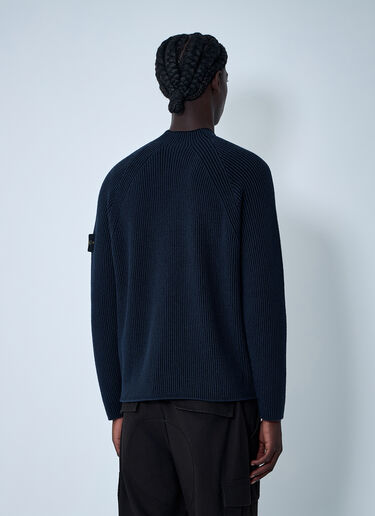 Stone Island Rib Logo Patch Sweater Navy sto0162062