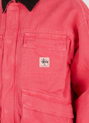 Washed Patch Pocket Jacket Stüssy Washed Patch Pocket Jacket Pink sts0151001