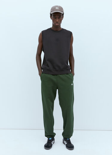 Stüssy 徽标刺绣抓绒背心 黑色 sts0152048