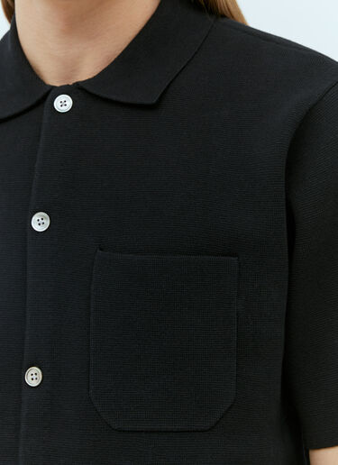 Perforated Swirl-Knit Shirt Stüssy Perforated Swirl-Knit Shirt Black sts0152055