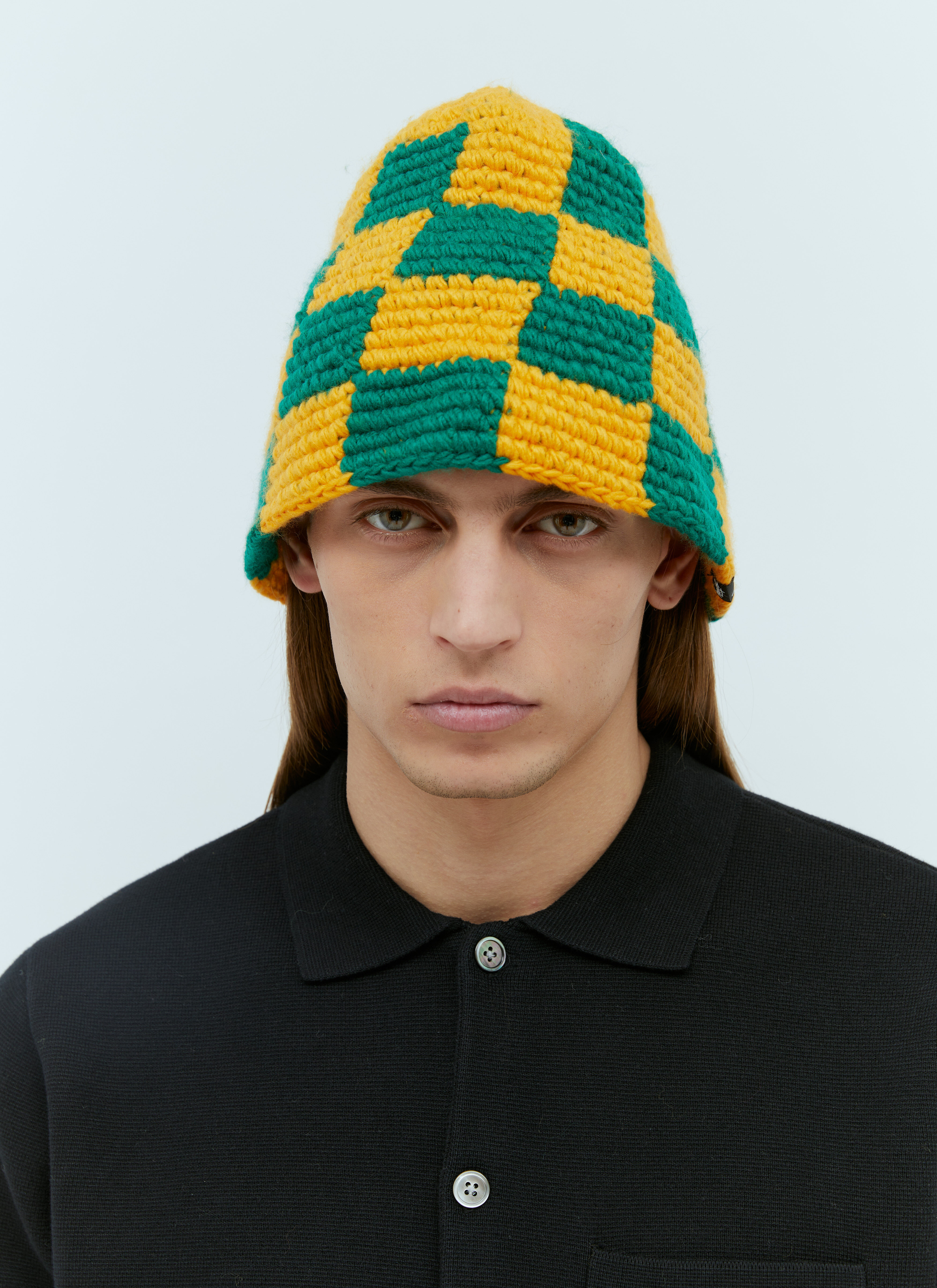 Stüssy Men's' Check Knit Bucket Hat in Green | LN-CC®