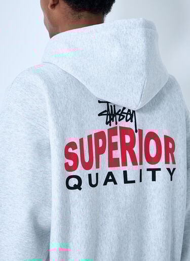 Logo Motif Zip-Up Sweatshirt Stüssy Logo Motif Zip-Up Sweatshirt Grey sts0161004