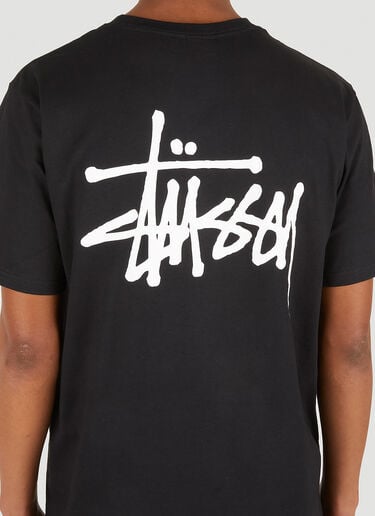 Logo Print T-Shirt Stüssy Logo Print T-Shirt Black sts0347021