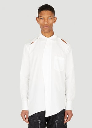 Sulvam Slash Shoulder Shirt White sul0148001