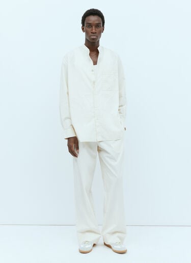x Birkenstock Band Collar Shirt Tekla x Birkenstock Band Collar Shirt Cream tek0355006