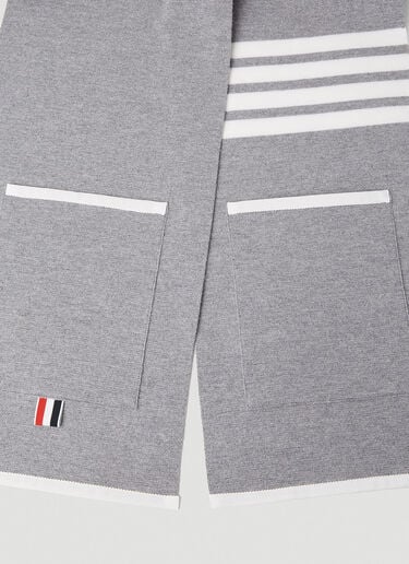 Milano Stitch 四杠口袋围巾 Thom Browne Milano Stitch 四杠口袋围巾 灰色 thb0151048