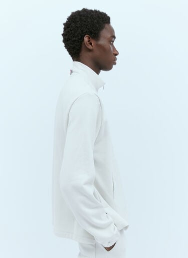 Thom Browne 로고 패치 쿼터 집업 스웨터셔츠 크림 thb0153002