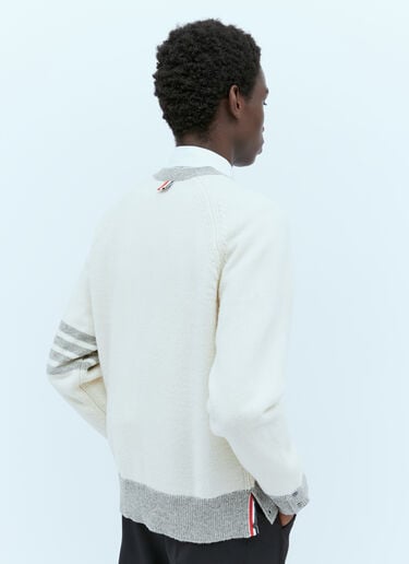 4-바 저지 스티치 카디건 Thom Browne 4-바 저지 스티치 카디건 Cream thb0153007