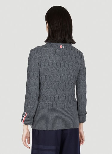 Merino Crisscross Sweater Thom Browne Merino Crisscross Sweater Grey thb0253014