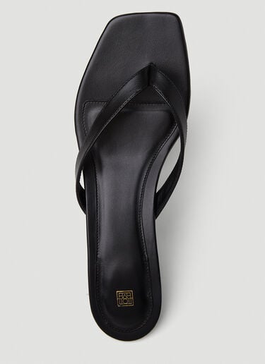 Flip Flop Kitten Heels TOTEME Flip Flop Kitten Heels Black tot0251001