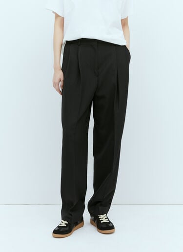 Double-Pleated Tailored Pants TOTEME Double-Pleated Tailored Pants Black tot0255012