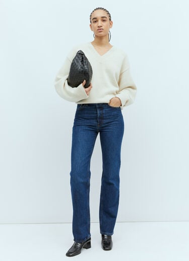 V Neck Wool-Cashmere Sweater TOTEME V Neck Wool-Cashmere Sweater Beige tot0255033