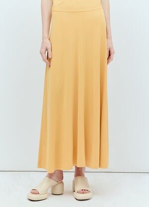 TOTEME Fluid Maxi Skirt Yellow tot0256007