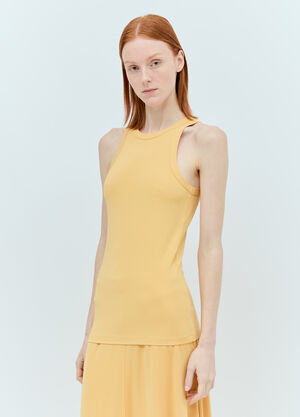 TOTEME Fluid Jersey Tank Top Yellow tot0256020