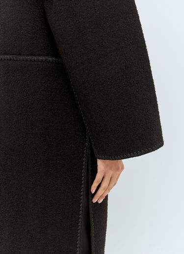 Embroidered Scarf Coat TOTEME Embroidered Scarf Coat Black tot0258005