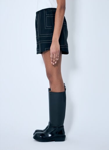 Monogram Silk Shorts TOTEME Monogram Silk Shorts Black tot0259014