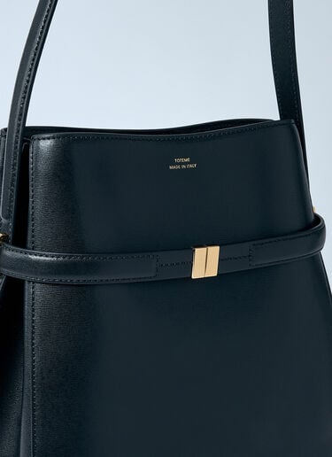 Leather Belted Bucket Bag TOTEME Leather Belted Bucket Bag Black tot0259028