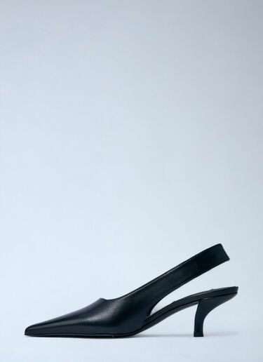 Classic Leather Slingback Heels TOTEME Classic Leather Slingback Heels Black tot0261036