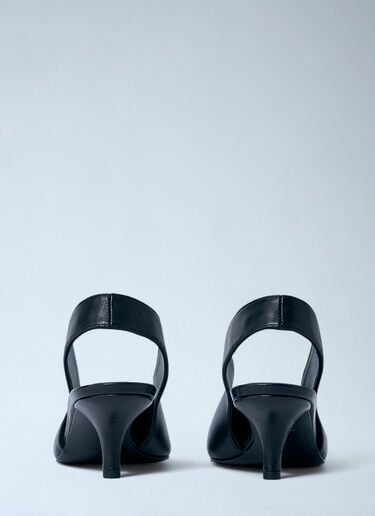 TOTEME Classic Leather Slingback Heels Black tot0261036