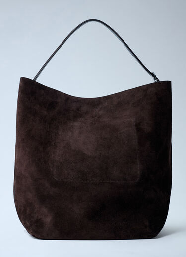 TOTEME Suede Belted Tote Bag Brown tot0262001