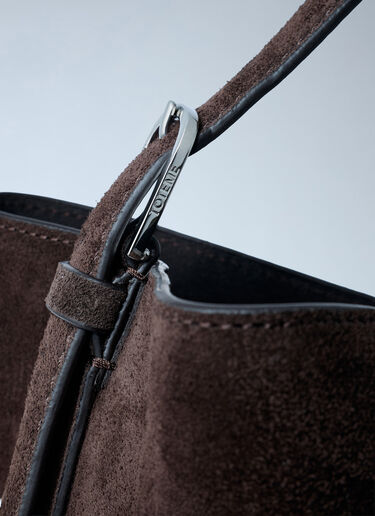 TOTEME Suede Belted Tote Bag Brown tot0262001