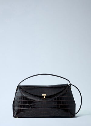 TOTEME T-Lock Handbag Dark Brown tot0262004
