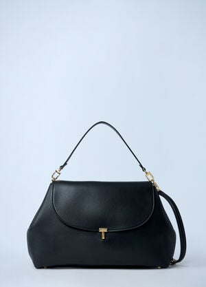 TOTEME T-Lock Leather Crossbody Bag Black tot0262011