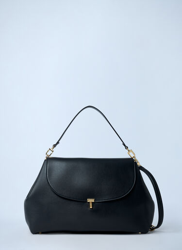 TOTEME T-Lock Leather Crossbody Bag Black tot0262011