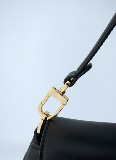 TOTEME T-Lock Leather Crossbody Bag Black tot0262011