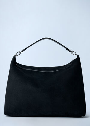 TOTEME Suede Scoop Tote Bag Black tot0262012
