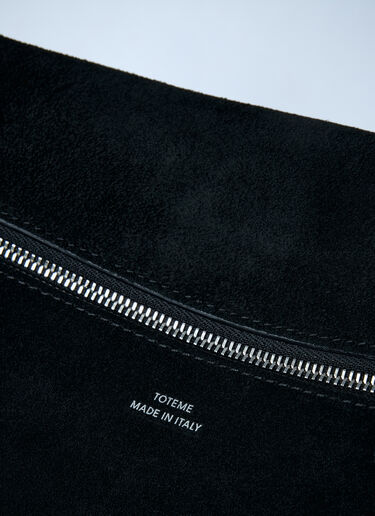 TOTEME Suede Scoop Tote Bag Black tot0262012