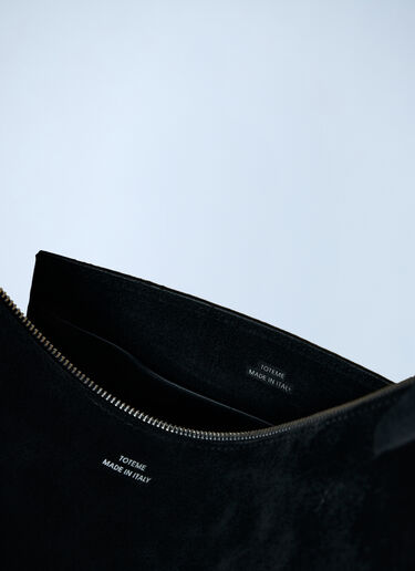 TOTEME Suede Scoop Tote Bag Black tot0262012