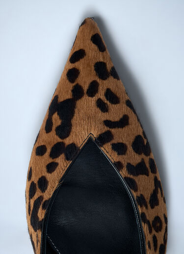 TOTEME Leather Pointed Wedge-Heels Brown tot0262014