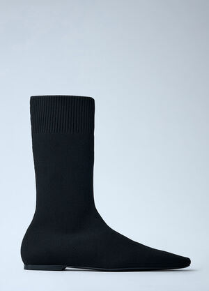 TOTEME Knit Sock Boots Black tot0262015