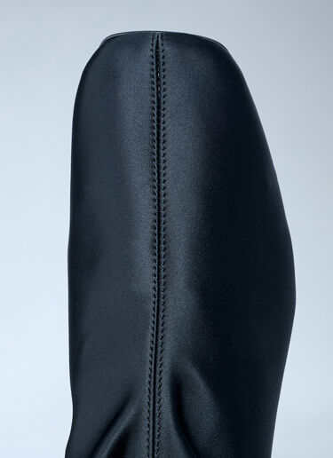 TOTEME Satin Knee-High Boots Black tot0262016