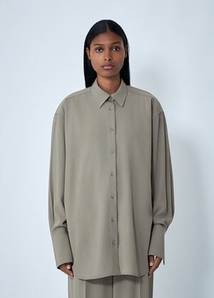 TOTEME Classic Tuxedo Shirt Beige tot0262027