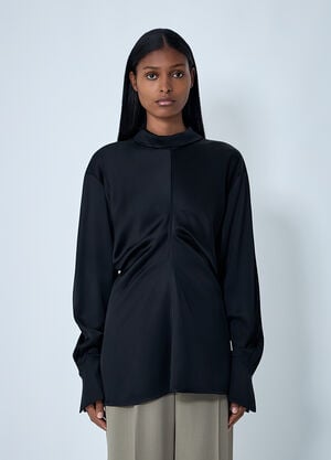 TOTEME Draped Blouse Black tot0262028