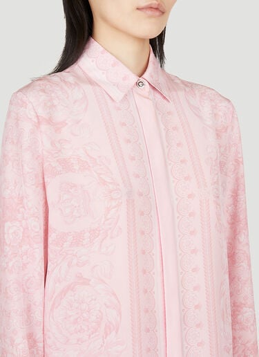Barocco Silk Shirt Versace Barocco Silk Shirt Pink ver0255013