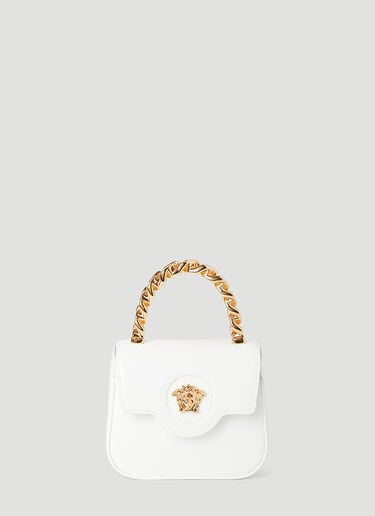 La Medusa Patent Mini Bag Versace La Medusa Patent Mini Bag White ver0255029
